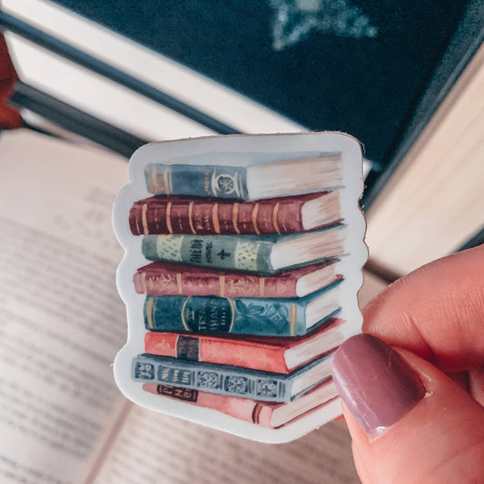 Bookstack Watercolor Sticker