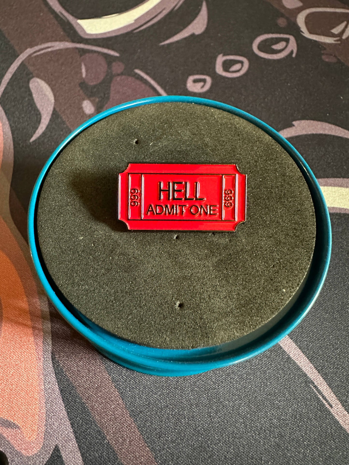 Hell: Admit OneEnamel Pin - Ticket to Hell - Red Ticket