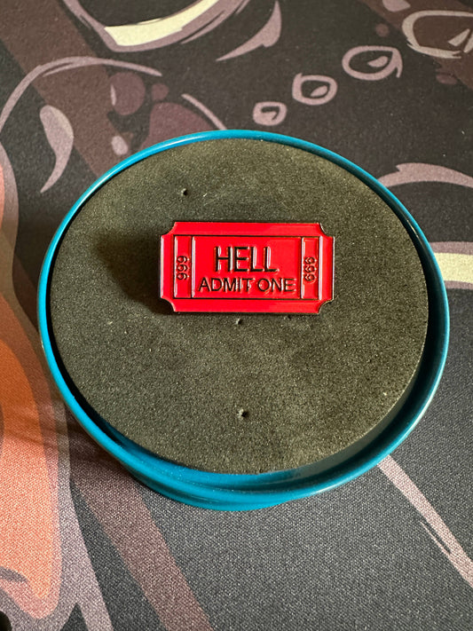 Hell: Admit OneEnamel Pin - Ticket to Hell - Red Ticket