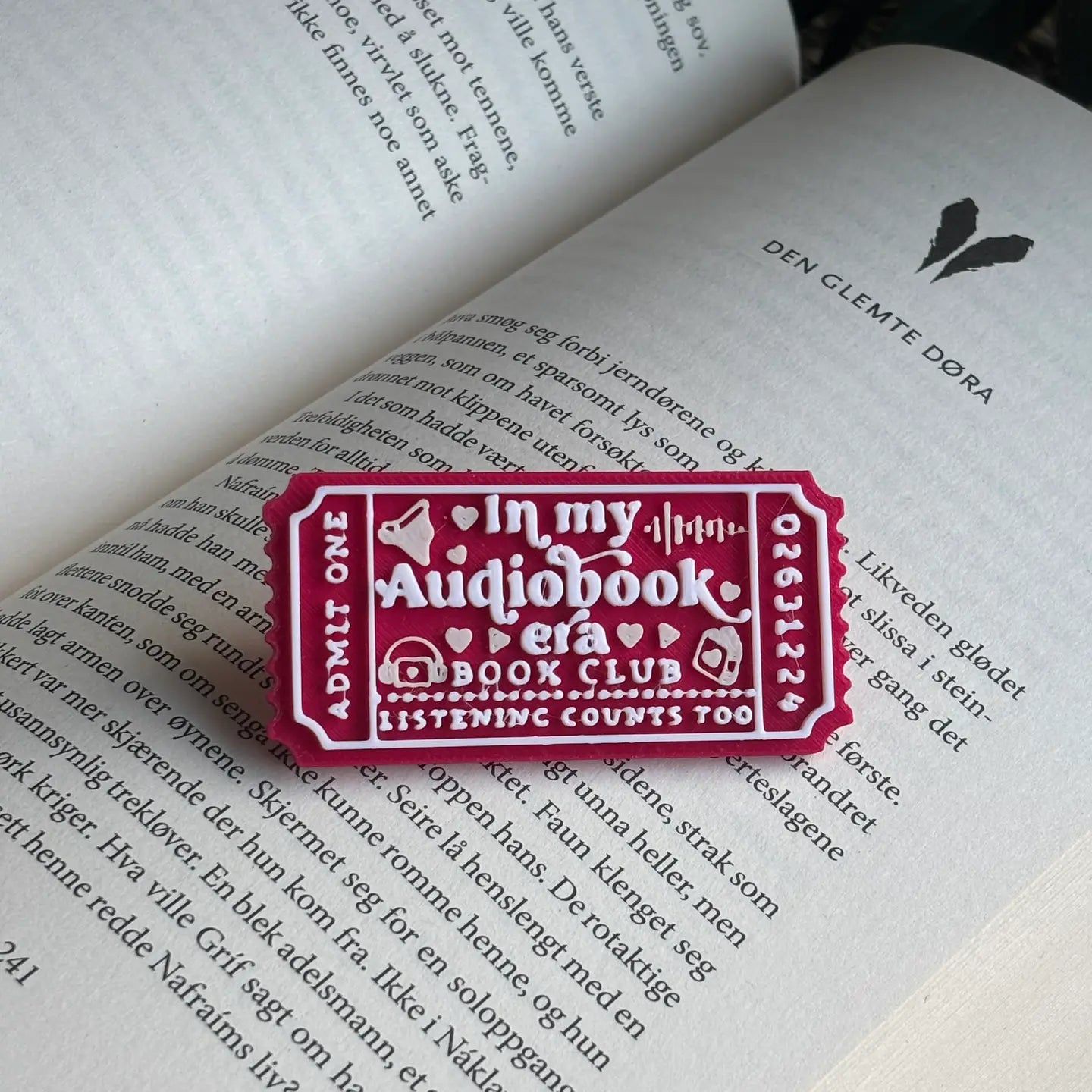In My Audiobook Era Ticket Pin