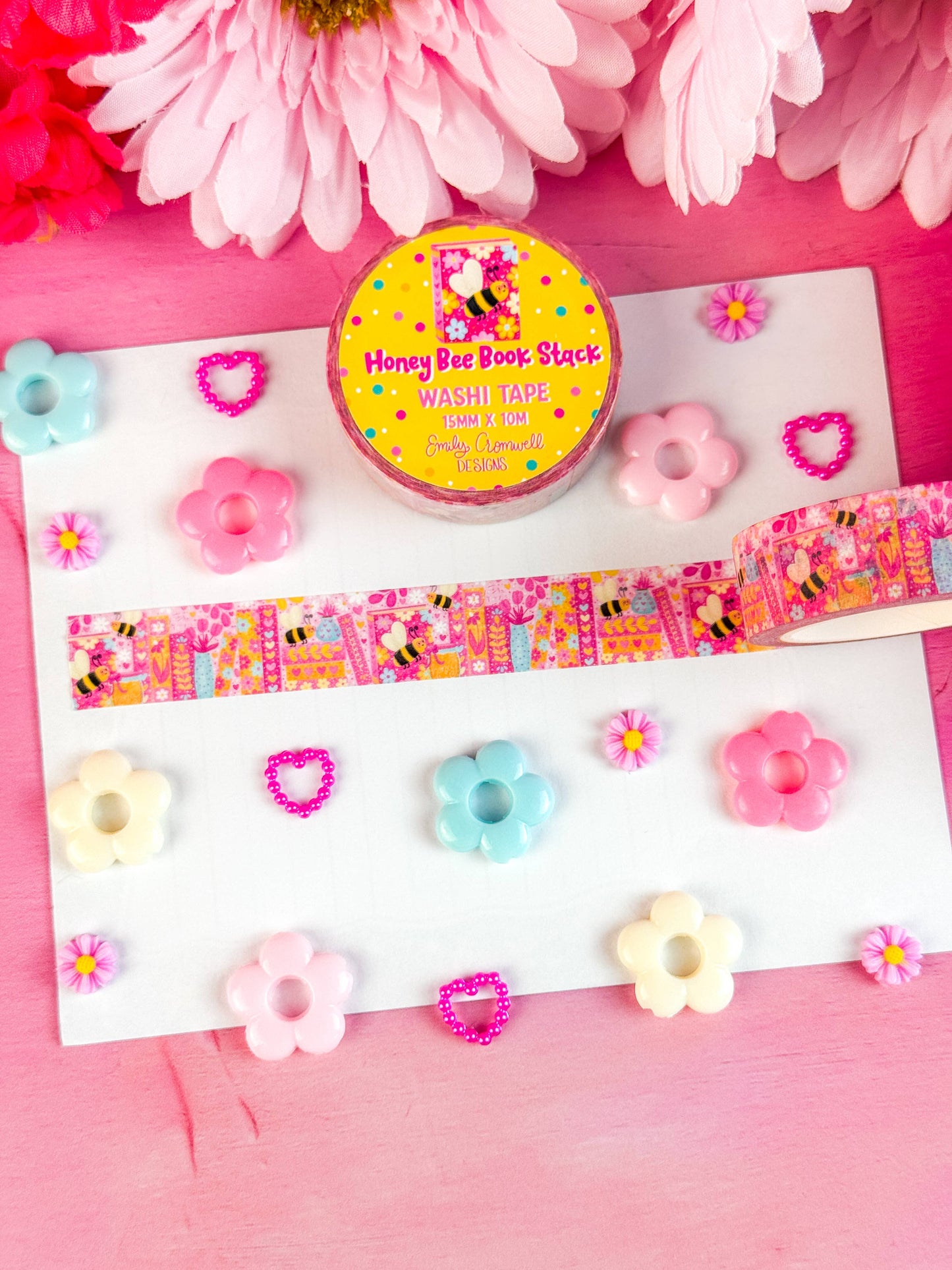 Honey Bee Book Stack Washi Tape