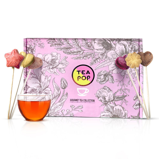 Tea-Pop Gaveboks, Elegant Boks med 18 Tea-Pops