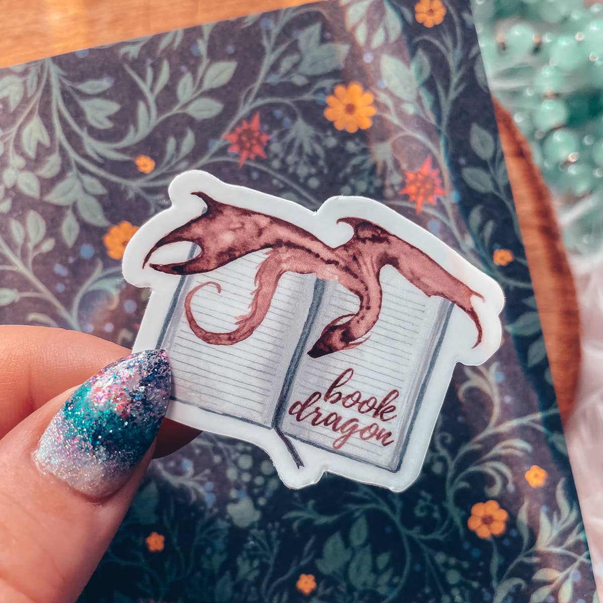 Red Book Dragon Sticker