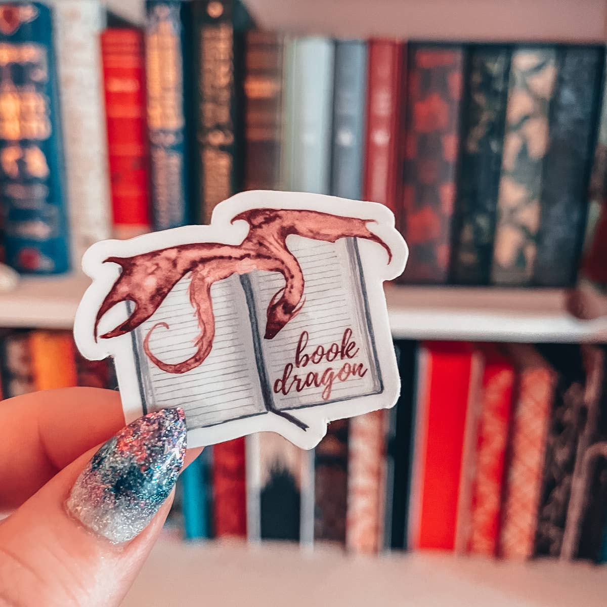 Red Book Dragon Sticker