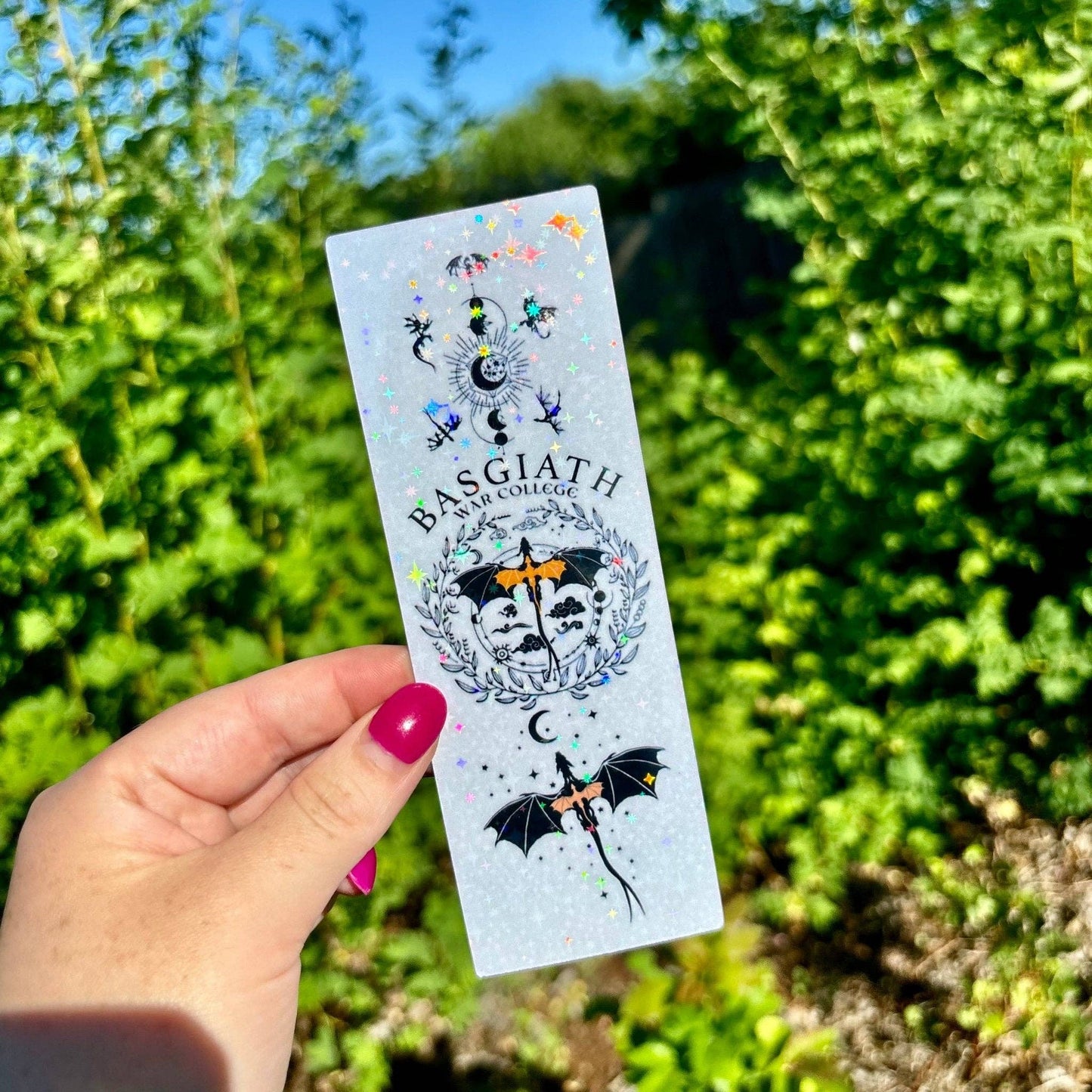 Fourth Wing Basgiath War Collage Laminated Sparkle Bokmerke