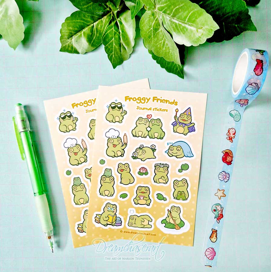 Froggy Friends 2 Sticker sheet