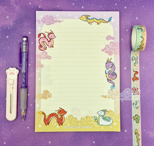 Dragon Buddies med trykk på begge sider - A5 notatblokk