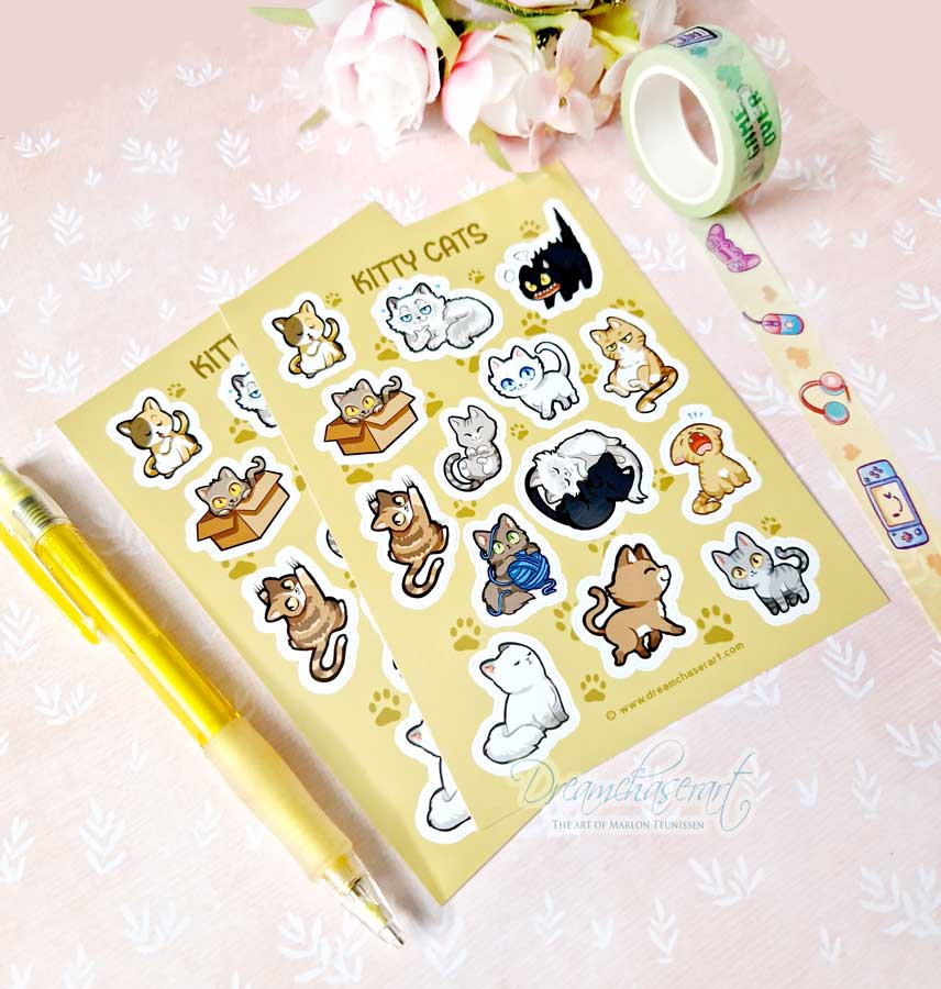 Kitty cats Sticker sheet