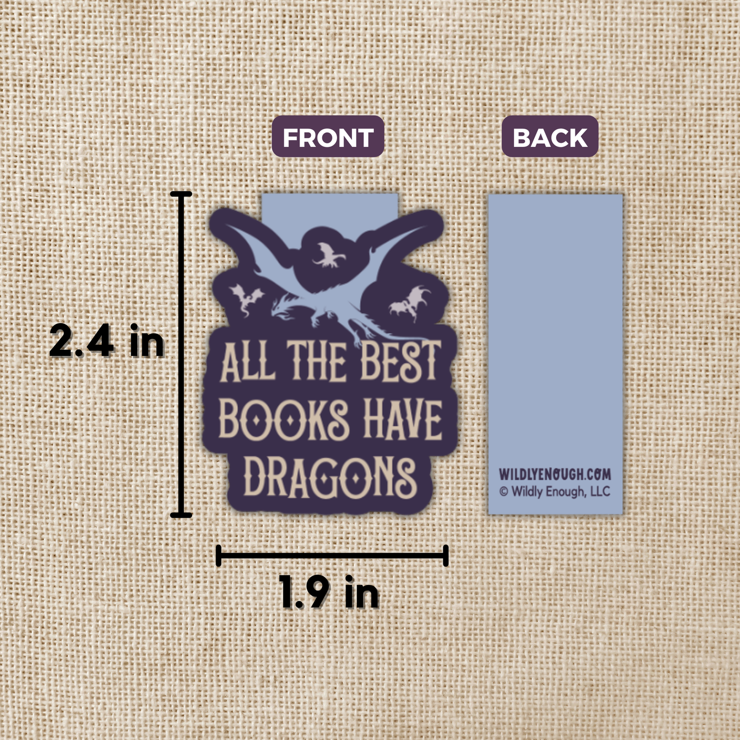 All The Best Books Have Dragons Magnetisk Bokmerke