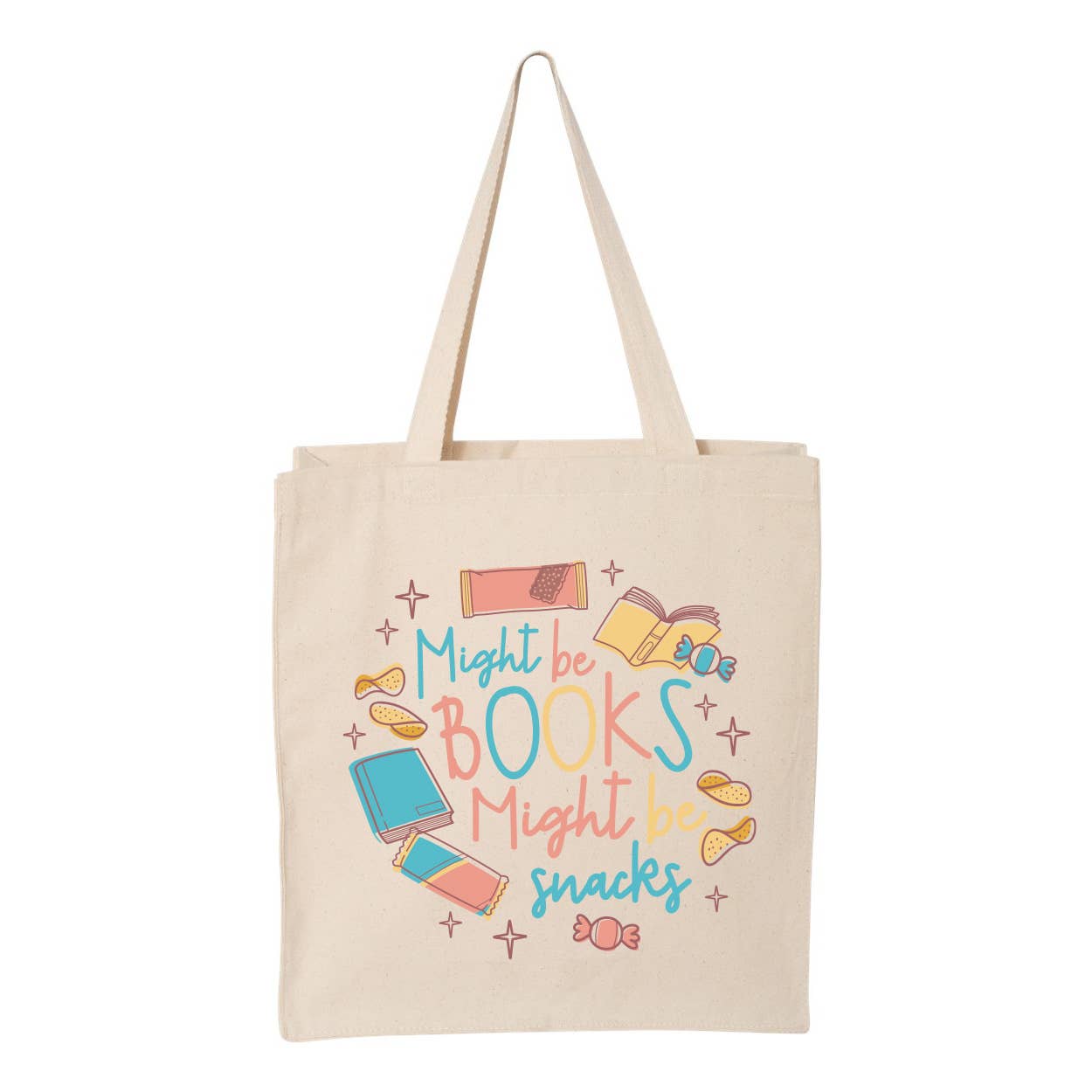 Might Be Books. Might Be Snacks Handlenett