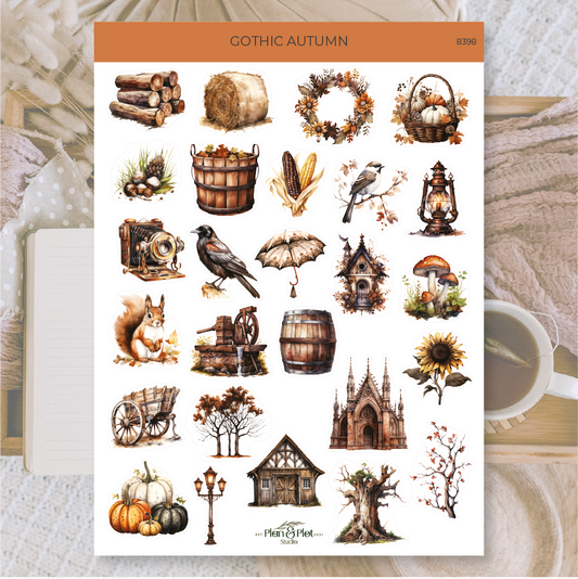 Gothic Autumn Sticker Sheet
