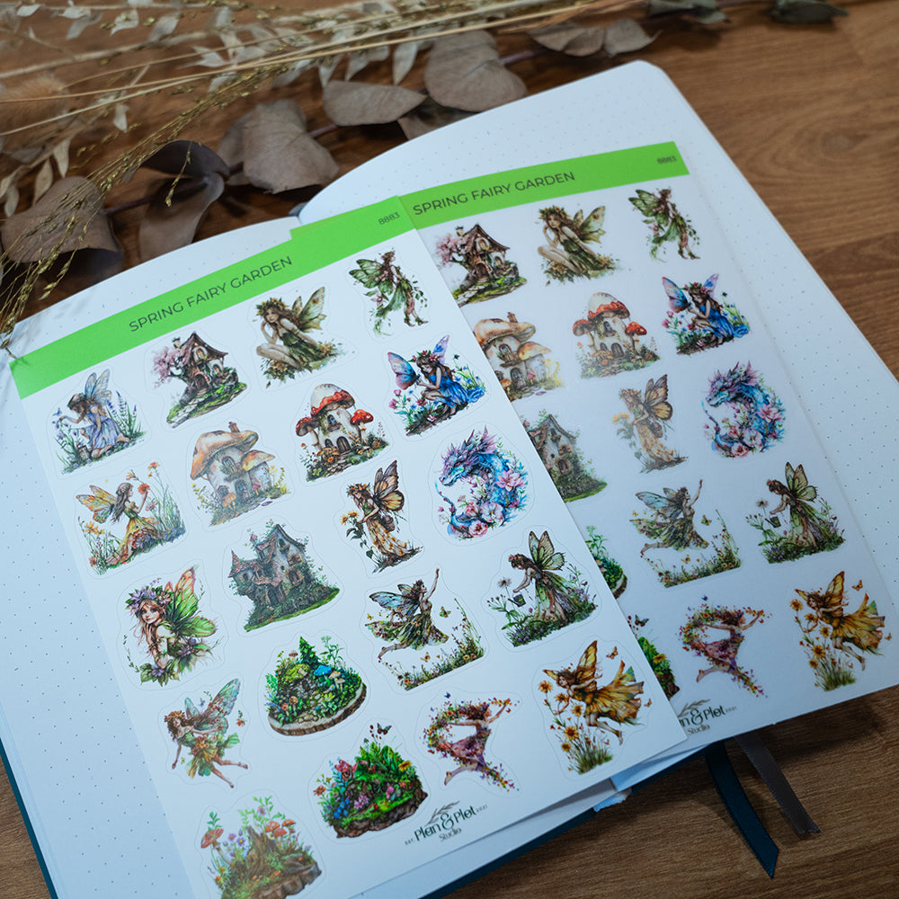 Spring fairy garden 1 Sticker sheet