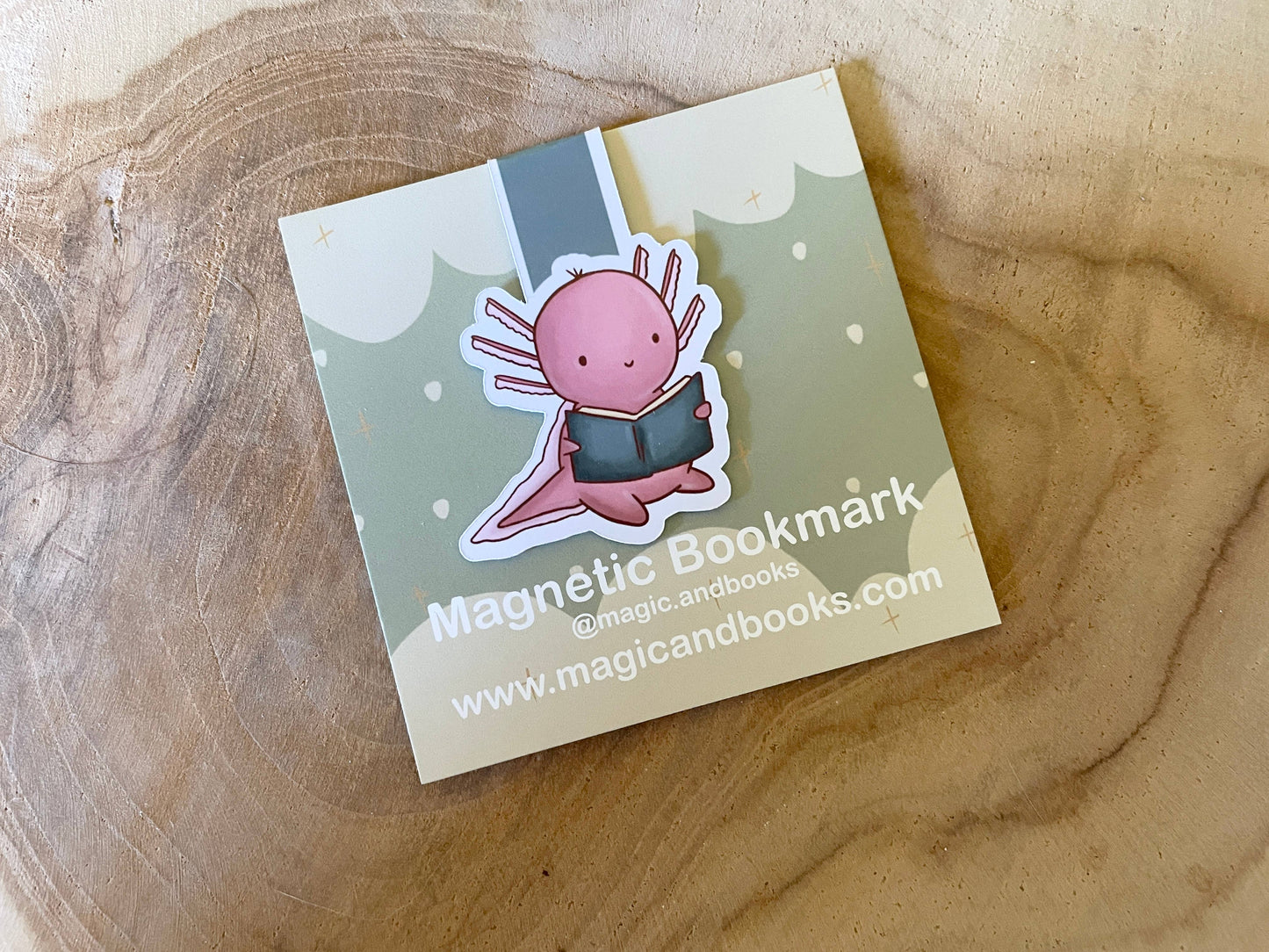 Axolotl Reading Magnetisk Bokmerke