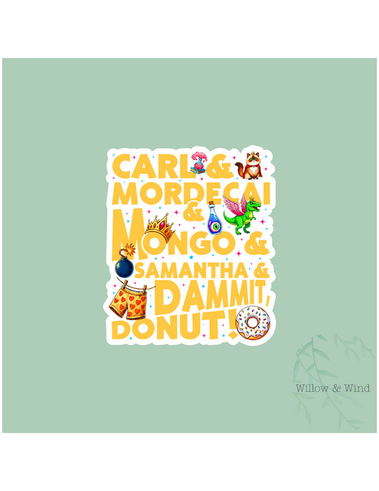 Dungeon Crawler Carl Names - Dungeon Crawler Carl Sticker