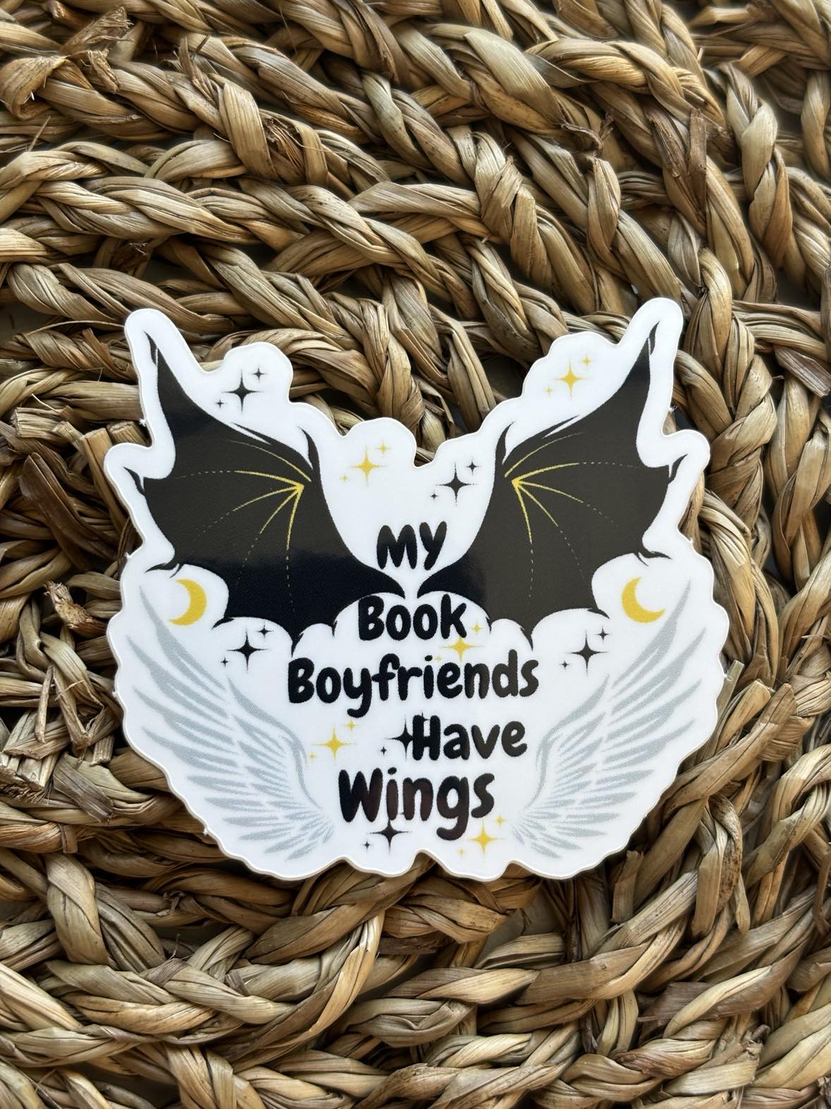 Book boyfriends have wings Klistremerke