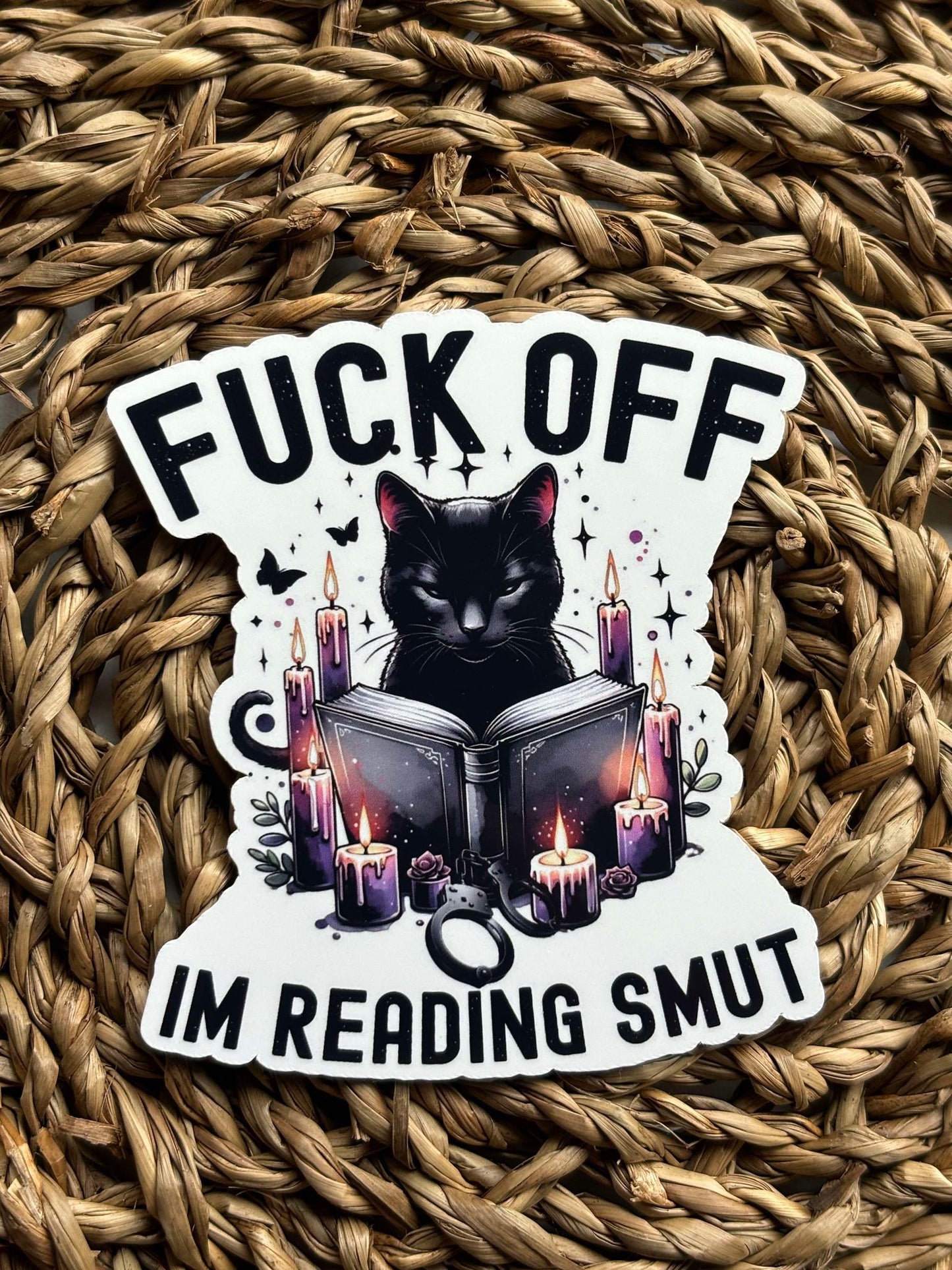 F... Off I'm Reading Smut Cat Sticker