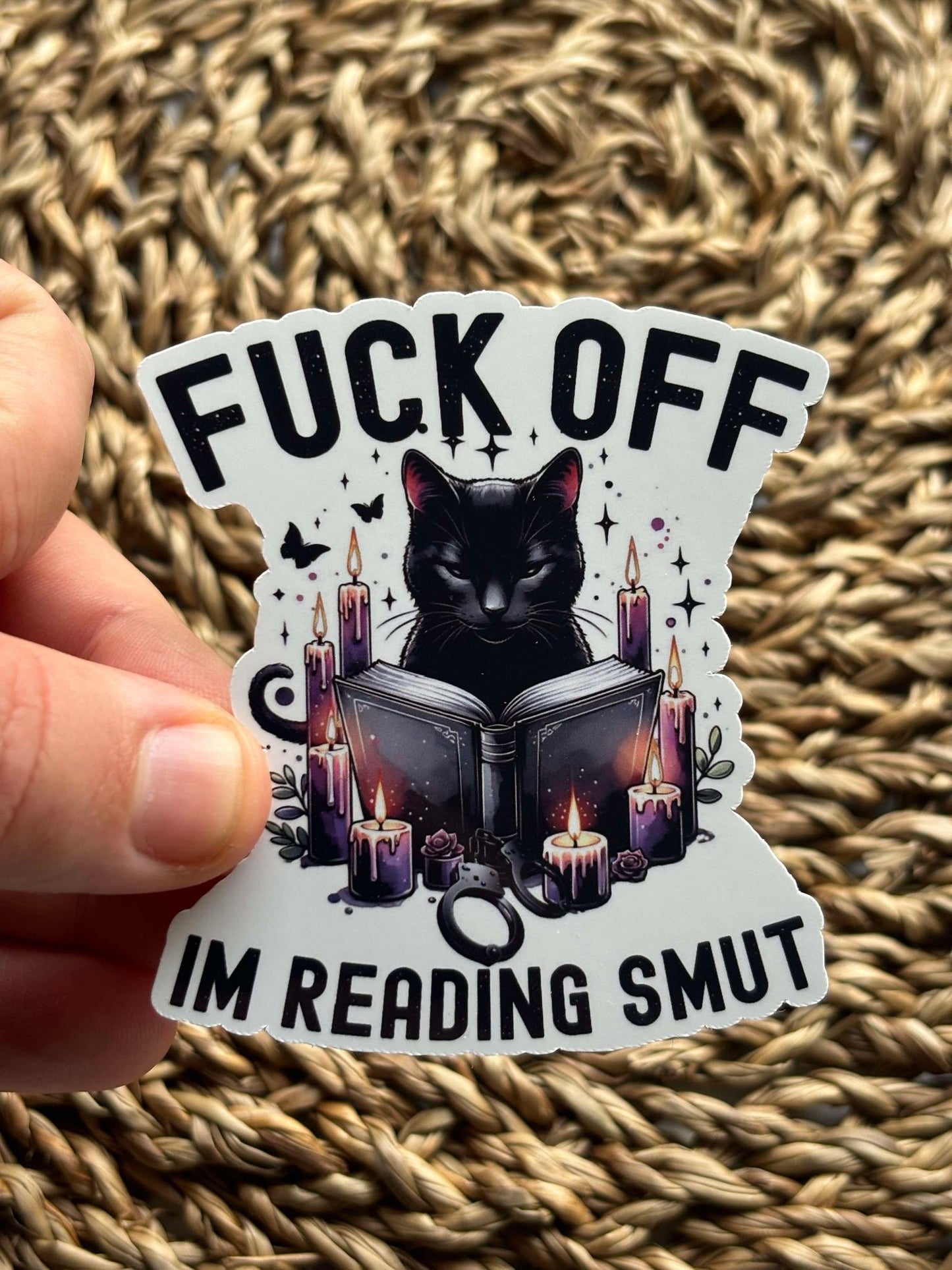 F... Off I'm Reading Smut Cat Sticker