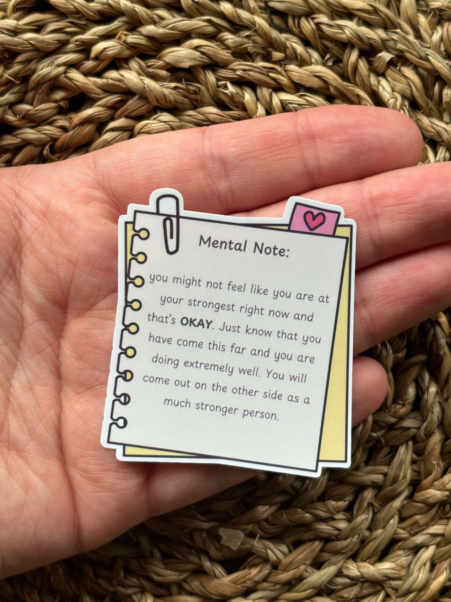 Mental Note Papers Stickers