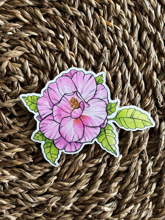 Pink Flower Sticker - Ellen Wilberg