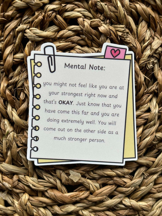 Mental Note Papers Stickers