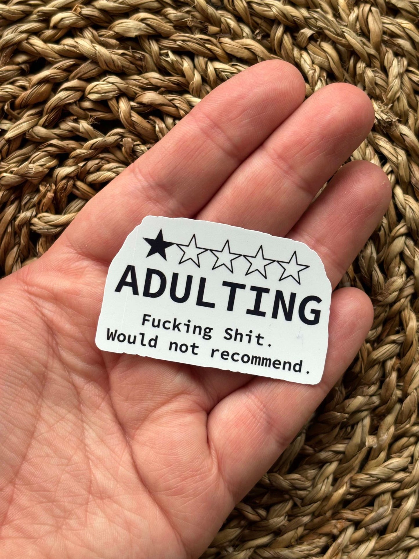 Adulting Klistremerke