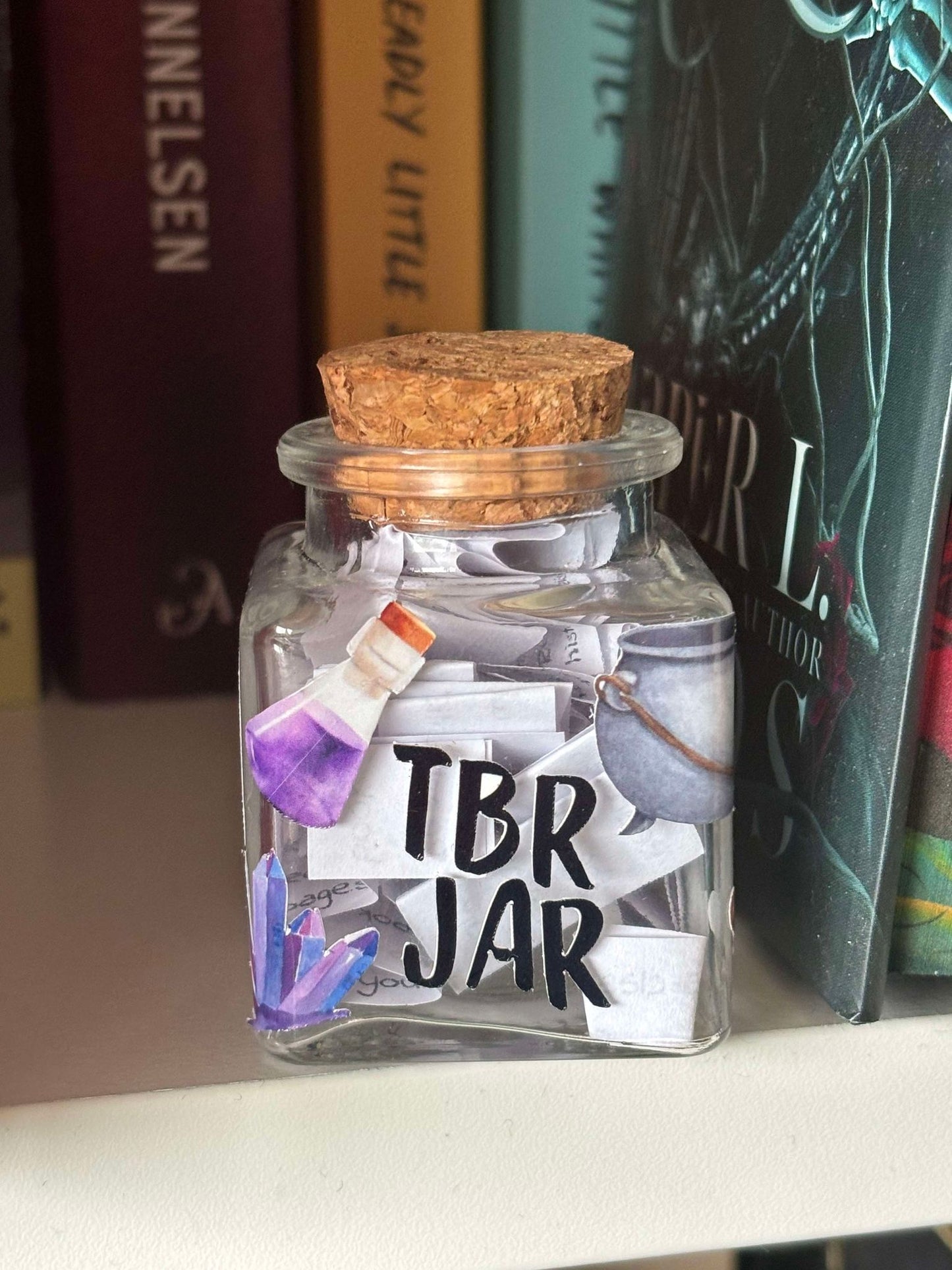 Witchy TBR Glasskrukke