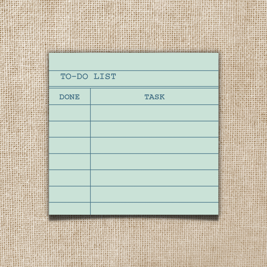 Library Card To-Do List Sticky Notes