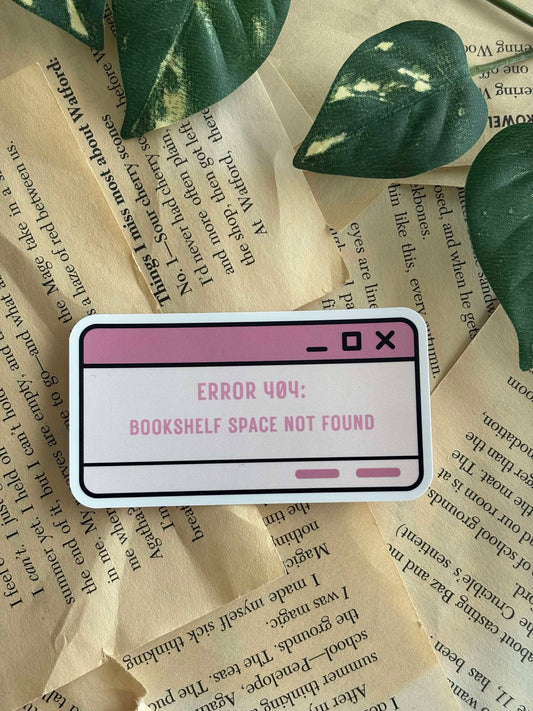Error 404: bookshelf Sticker