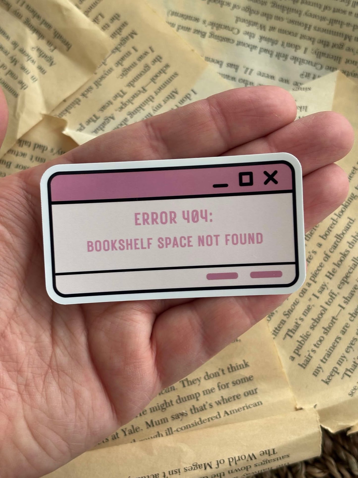 Error 404: bookshelf Sticker