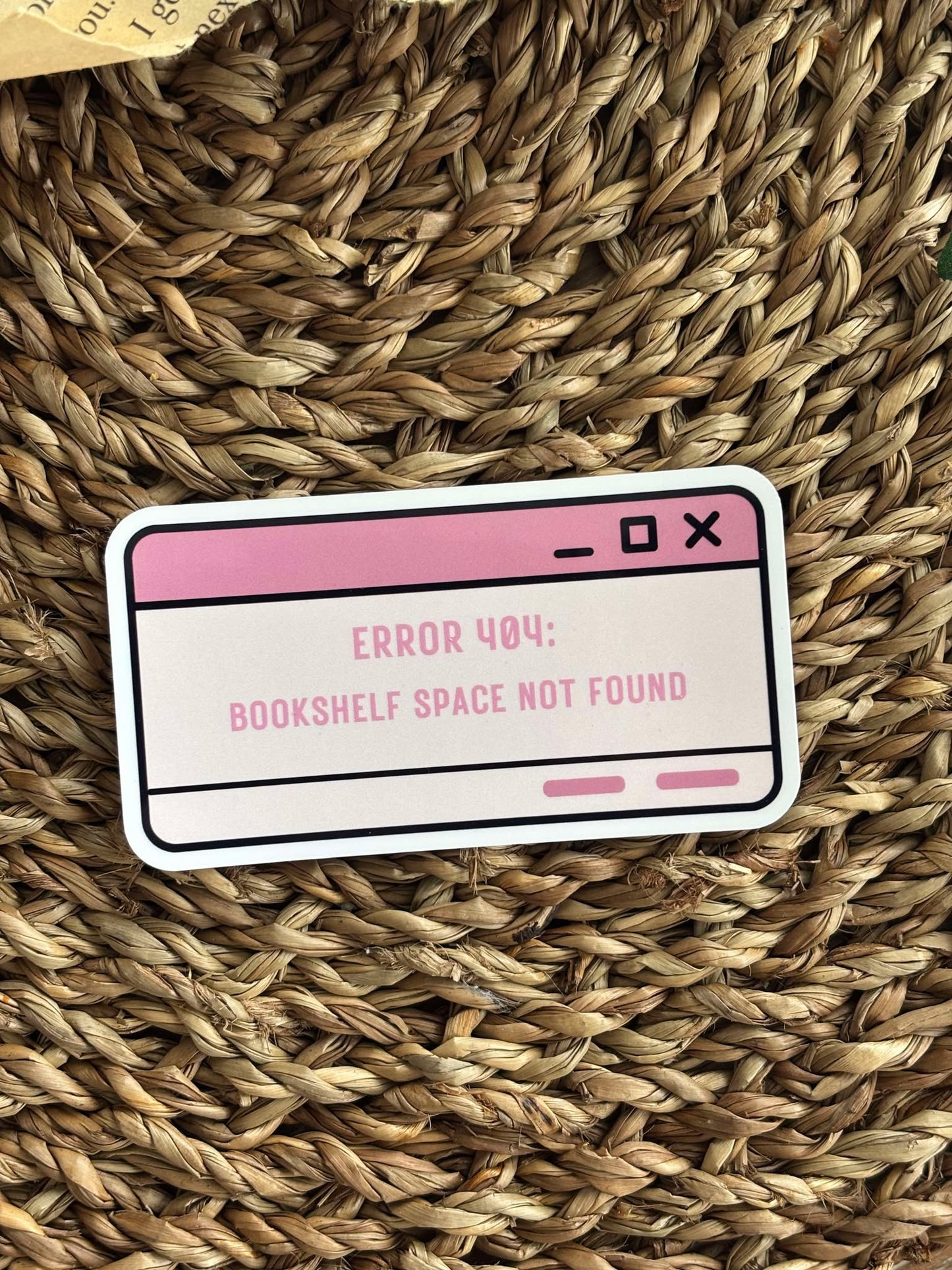 Error 404: bookshelf Sticker