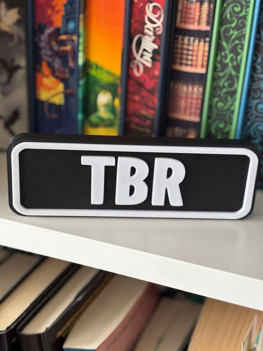 Bookish TBR Skilt