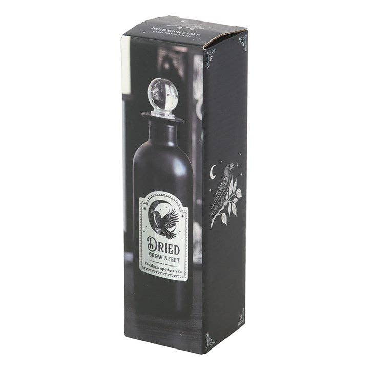 Dried Crow's Feet Glass Potion Bottle