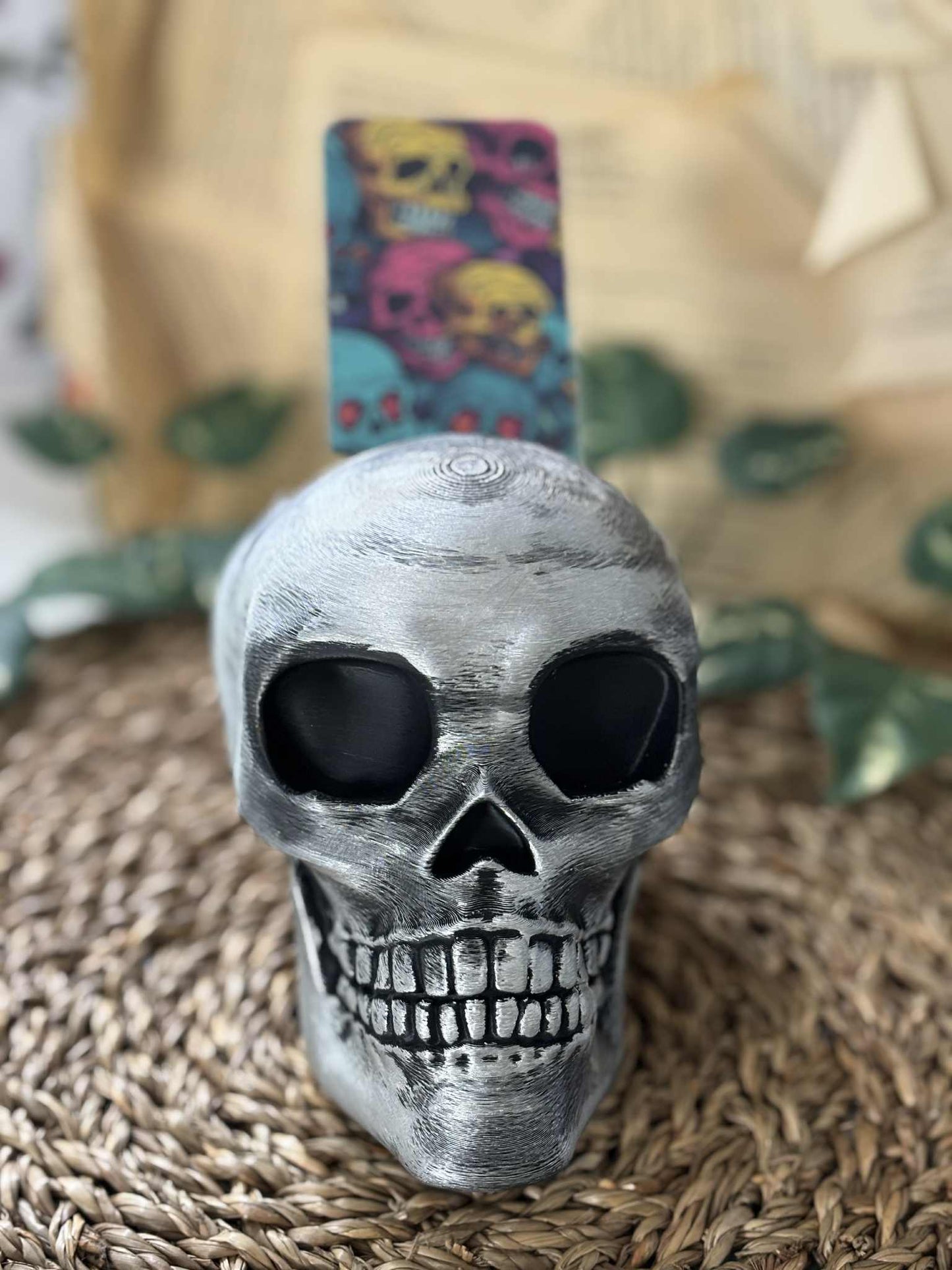 Hodeskalle - Penneholder / Bokmerkeholder (Flere Farger)