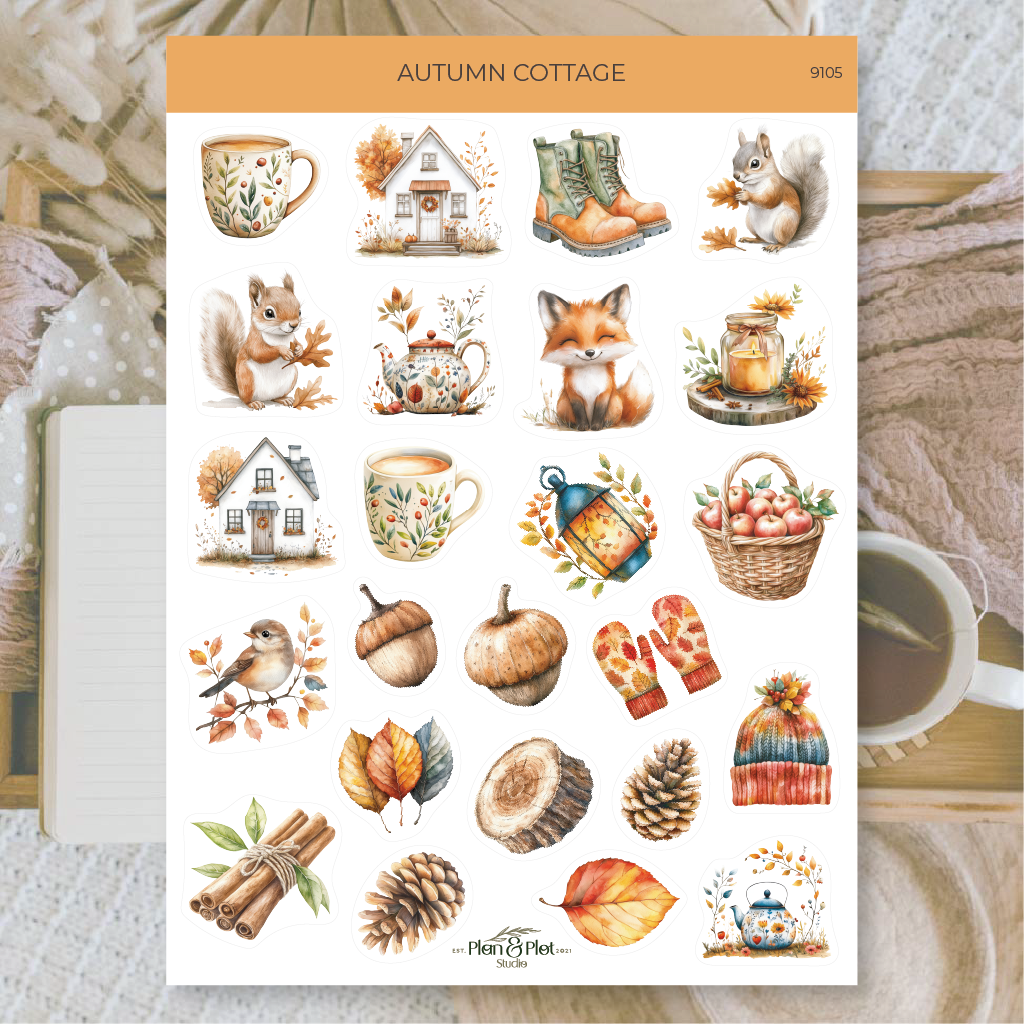 Autumn cottage Sticker Sheet