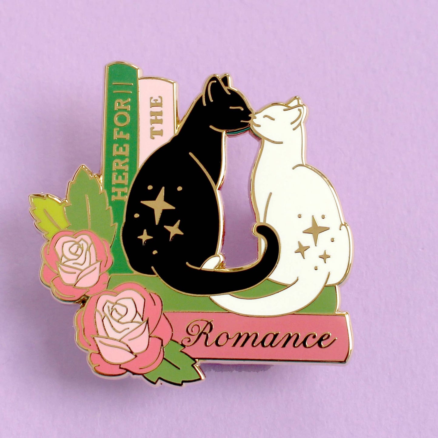 Here for the Romance Cats Enamel Pin