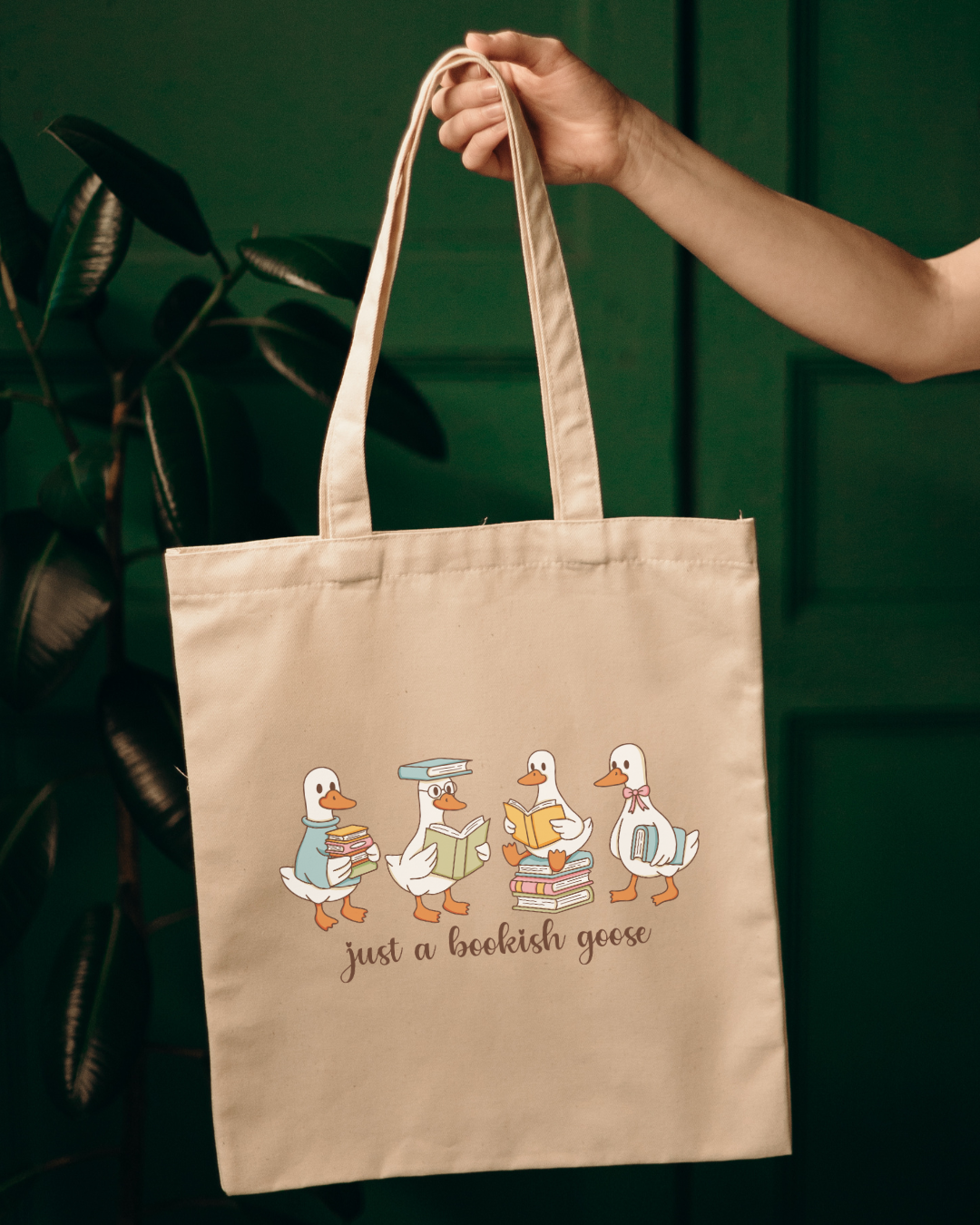Just a bookish goose Handlenett