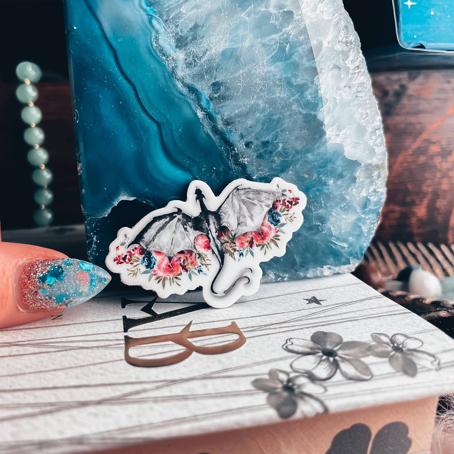 Floral Dragon Sticker