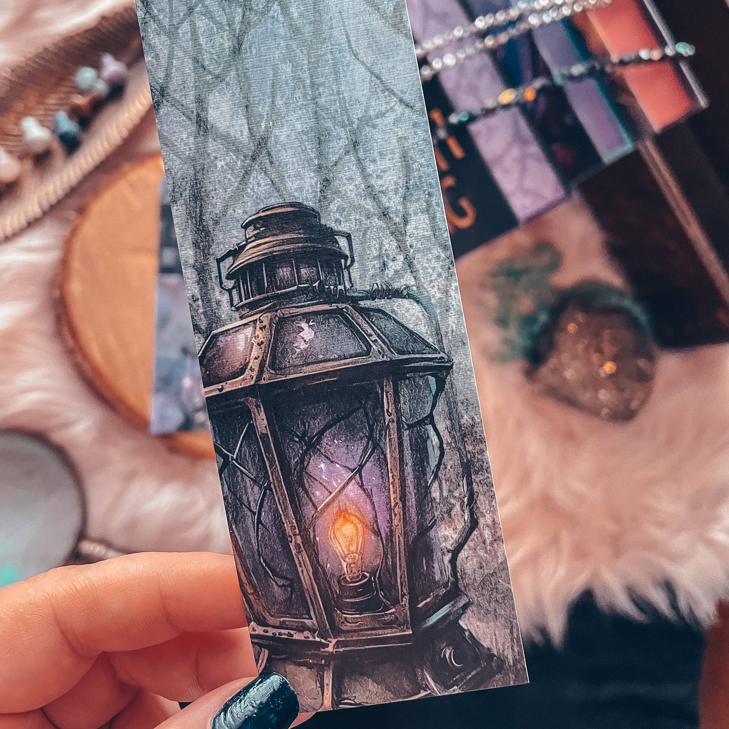 Purple Spooky Lantern Bokmerke