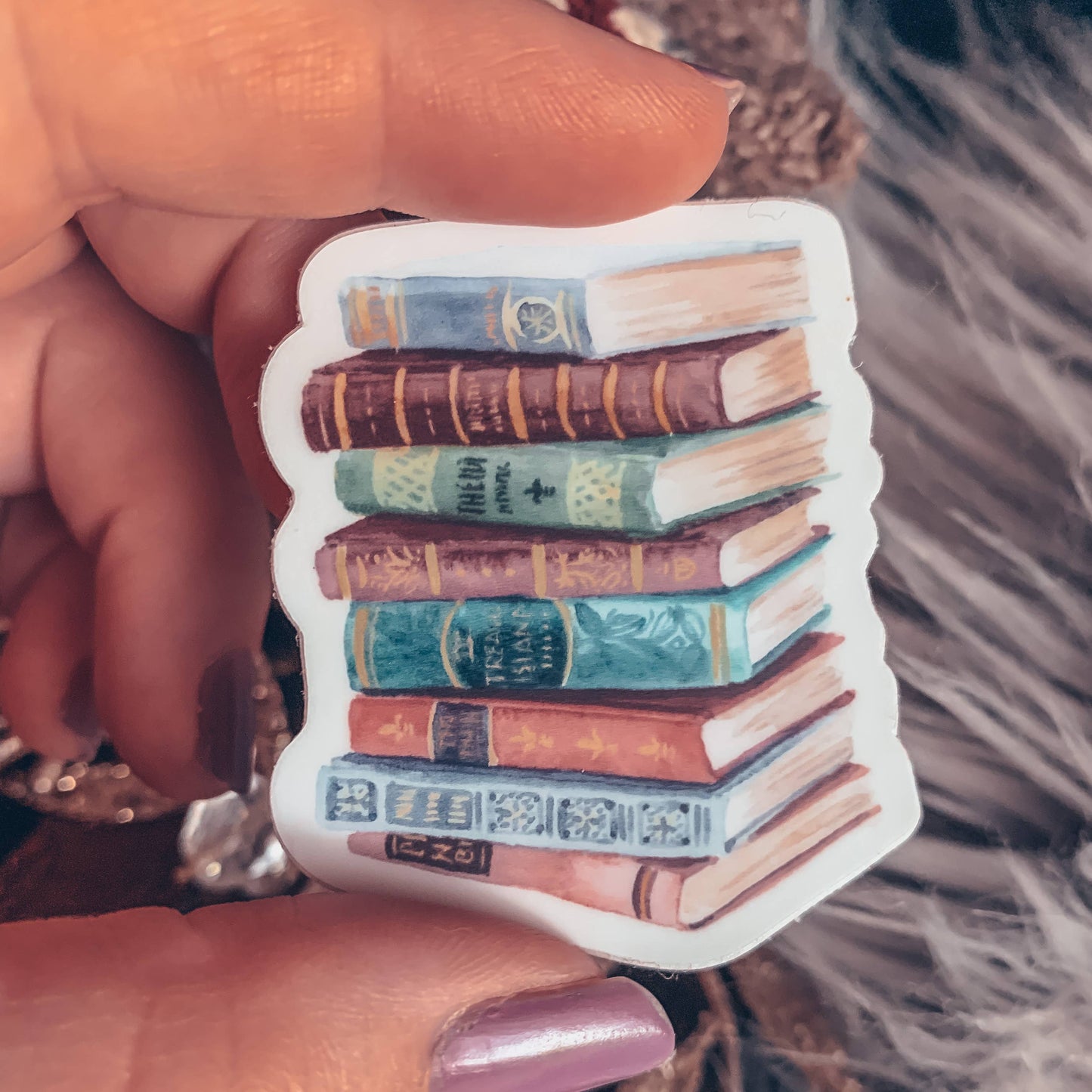 Bookstack Watercolor Sticker