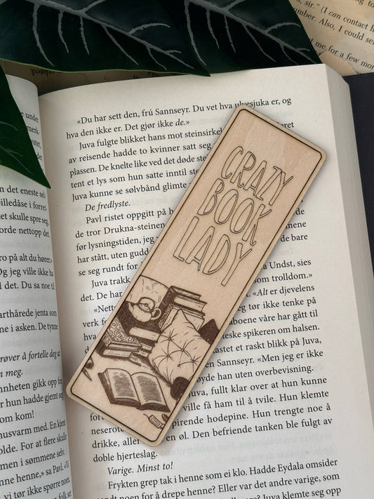 Crazy Book Lazy  - Bokmerke i tre