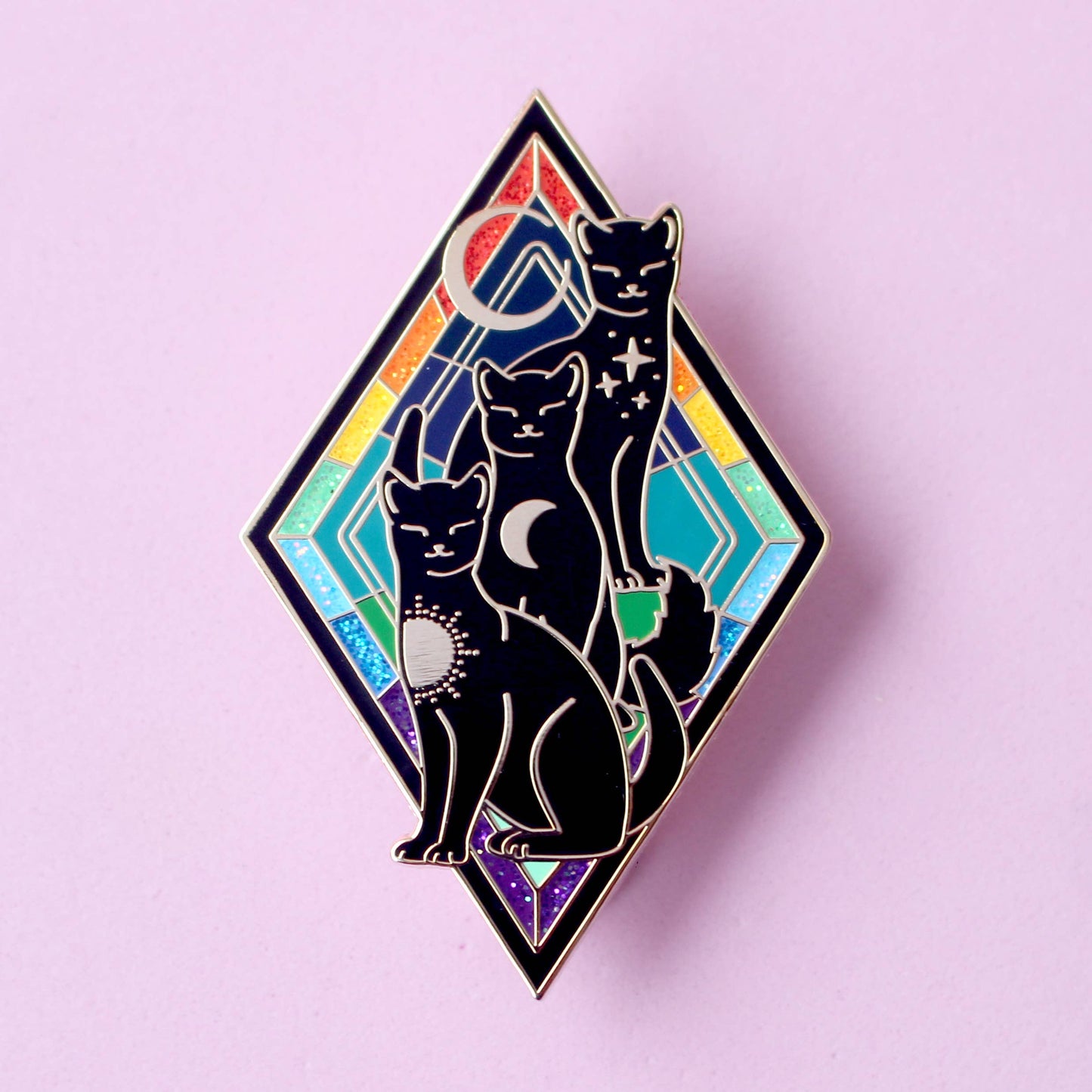 Rainbow Cats Enamel Pin