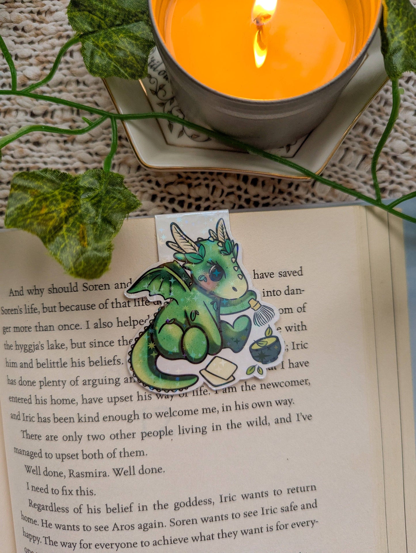 Matcha Dragon Magnetisk Bokmerke