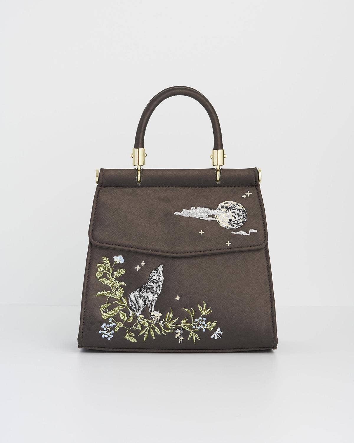 FABLE Wolf & Moon Brodert Veske