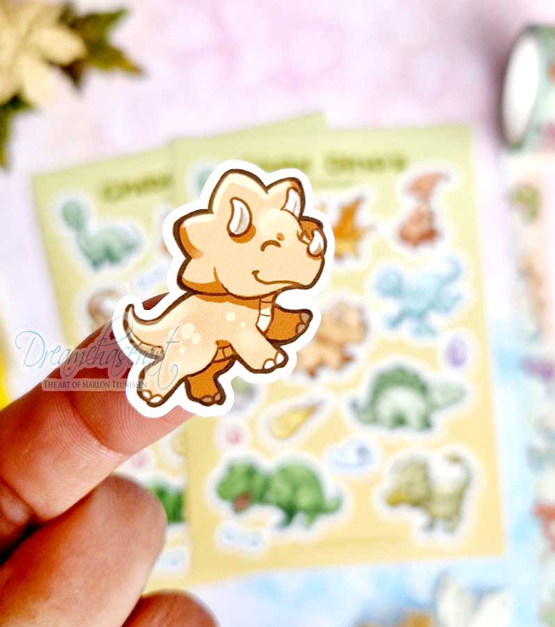 Chibi Dino's Sticker sheet