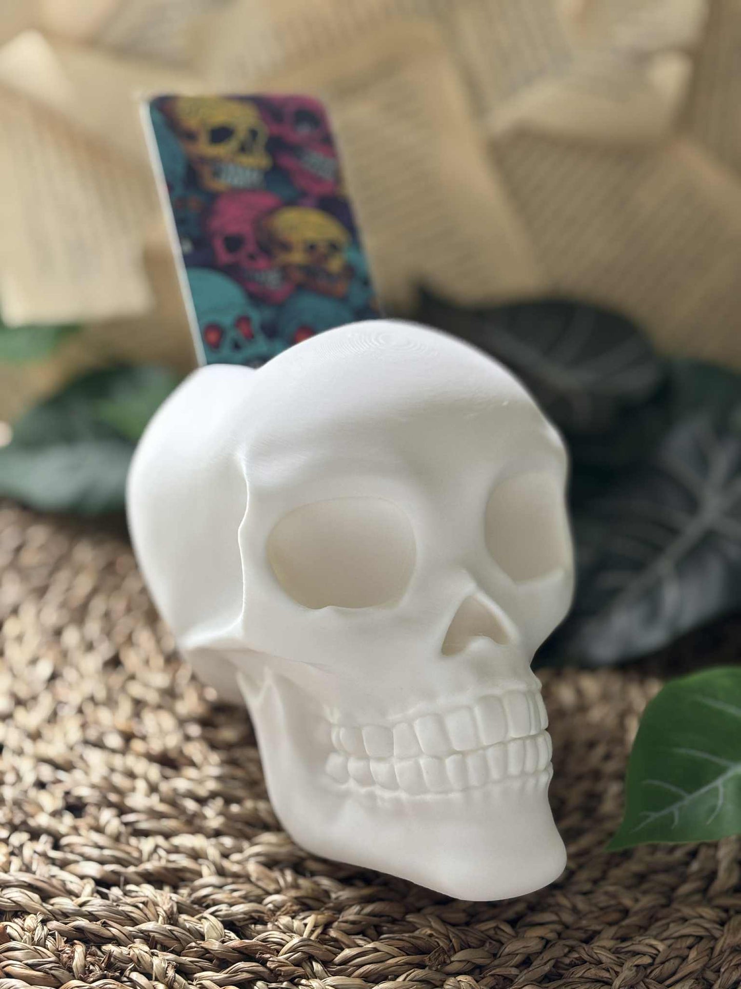 Hodeskalle - Penneholder / Bokmerkeholder (Flere Farger)