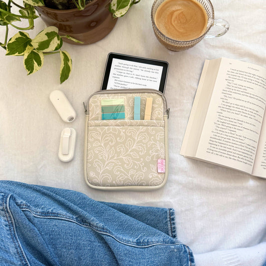 Dainty Sage Floral Kindle Sleeve