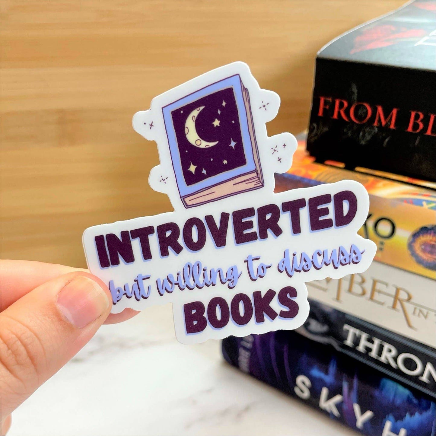 Introverted But Willing to Discuss Books Sticker