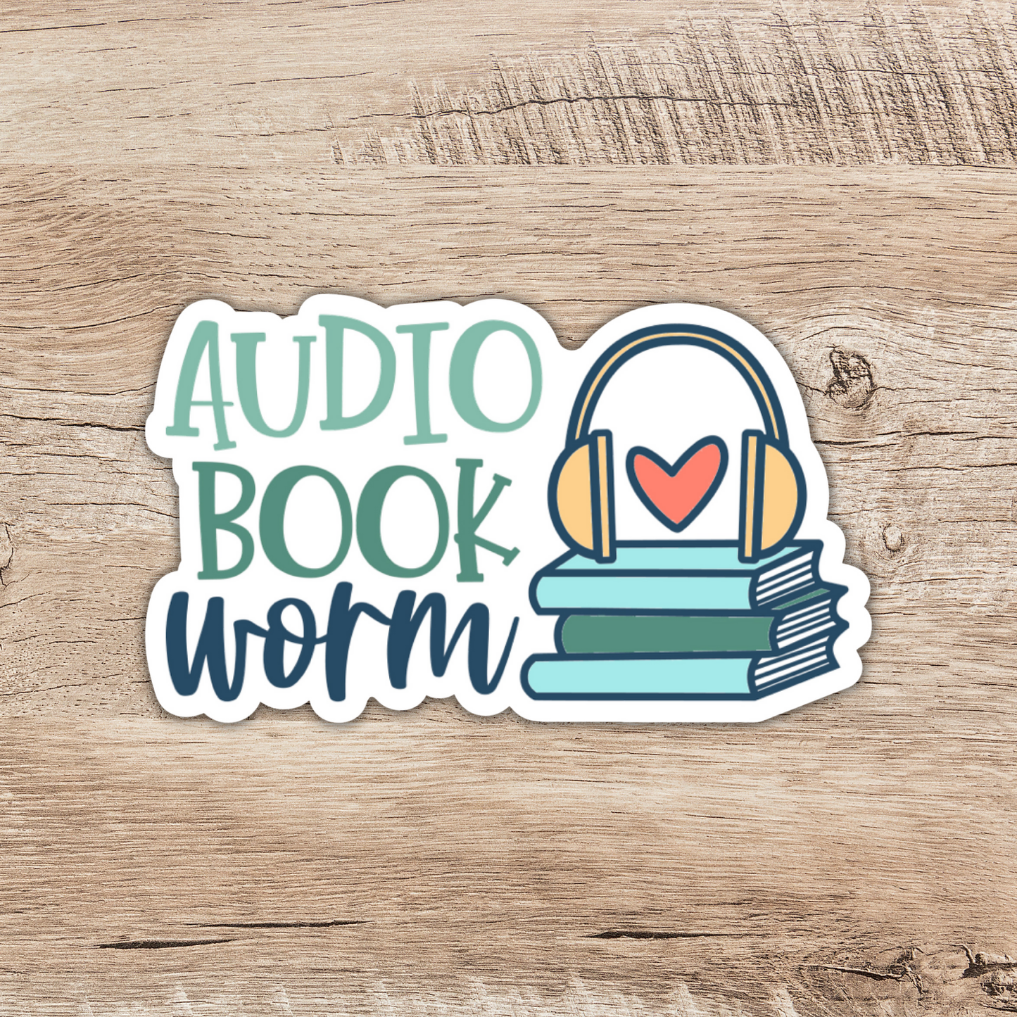 Audiobook Worm Sticker