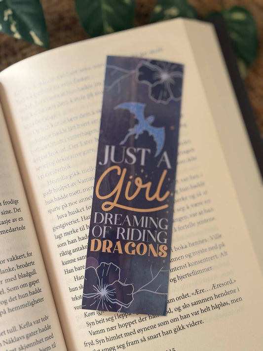 Just A Girl Dreaming of Riding Dragons Bokmerke