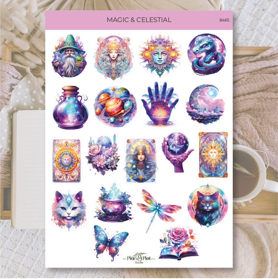 Magic & Celestial Sticker Sheet